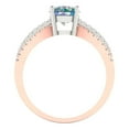 thumbnail image 4 of Clara Pucci 14K White/Rose Gold 1.27ct BlueMoissanite Solitaire with, 4 of 8