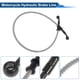 thumbnail image 5 of Manguera de aceite de freno de motocicleta de 70 cm, cable de abrazaderas de embrague hidráulico para motocicletas, bicicletas de tierra, ATV, tono plateado, 5 of 6
