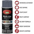 thumbnail image 3 of Color Care Multi-Surface Enamel Spray Paint and Rust Inhibitor, Dark Gray, 12 fl oz, 4-Pack, 3 of 6