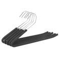 thumbnail image 1 of Open End Trouser Hangers Slack Pant Hanger with Non-Slip Foam Coated Black 5-Pack, 1 of 8