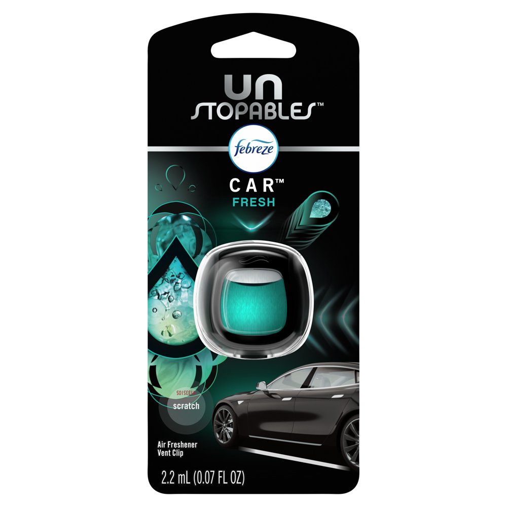 Febreze Unstopables Car OdorEliminating Car Freshener Vent Clip Fresh