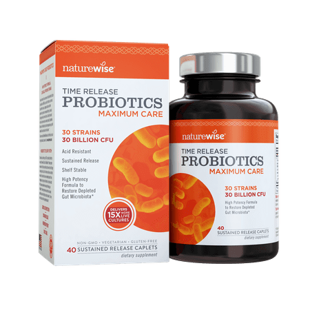 NatureWise Soins maximum Probiotiques, 40 Ct