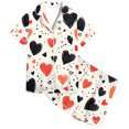 thumbnail image 4 of ameIAEA Valentines Day Pajamas Kids Short Sleeve Button Down Sleepwear Print Pjs Loungewear, 4 of 5