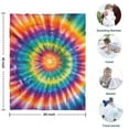 thumbnail image 4 of Rainbow Tie Dye Mandala Pattern Blanket,Comfortable Soft Flannel Throw Blanket,All Season,Warm Lightweight Blankets for Sofa Bed Couch Living Room Chair,30"x40", 4 of 4