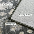 thumbnail image 6 of Lahome Decor Floral Area Rug 6'x9', Machine Washable Rugs for Living Room, Non Slip Rug with Vintage Printed, Low Pile Carpet for Bedroom Dining Room Home Office, Black, 6 of 9