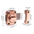 thumbnail image 2 of Uxcell Rotate Bolt Latch, Zinc Alloy Door Lock Gate Latches, 2.2x1.6" Red Bronze 2Pack, 2 of 6
