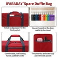 thumbnail image 2 of IFARADAY 22" Foldable Travel Duffel Bag, Red, 2 of 7