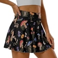 thumbnail image 3 of Xoenoiee Mushroom Butterfly Flower Print Women's Tennis Skirt Pleated Golf Skirts with Pockets Shorts Athletic Skort for Pickleball Sports Outfits, XL, 3 of 6