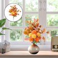 thumbnail image 4 of Ramo de flores artificiales para decoración de novia, ramos de referencia para fiesta naranja amarillo, 4 of 8
