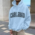 thumbnail image 2 of JUMESGU Mens Hoodies Pullover Oversized Hoodie Wash Plush Cotton Hooded Sweatshirt Vintage Heavyweight Hoodie Men Streetwear (Sky Blue,M), 2 of 5