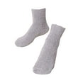 thumbnail image 2 of Kesenlong men socks 1 Pair of Men Coral Fleece Ankle Socks Warm Thick Floor Socks Fluffy Sleep Bed Socks (Grey), 2 of 6