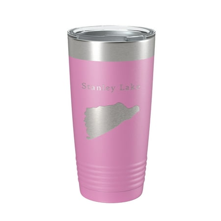 

Stanley Lake Map Tumbler Travel Mug Insulated Laser Engraved Coffee Cup Idaho 20 oz Light Purple