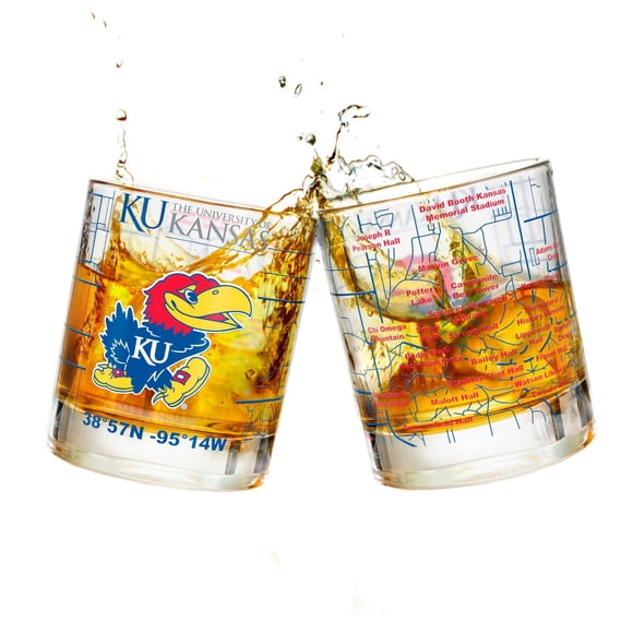 Set de vasos de whisky Greenline Goods University of Kansas