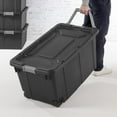 thumbnail image 6 of Wheeled Industrial Tote 40 Gallon/151 Liter Black Lid & Base w/Racer Red Handle & Latches, 6 of 9
