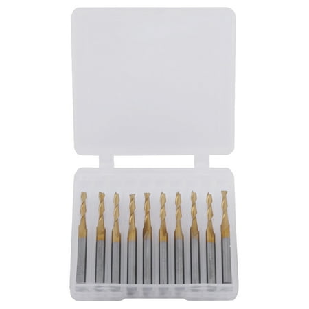 

Precision Cutter Carbide End Mill with Titanium Coated Double Flute 3.175mm Shank 2mm Cutting Edge Diameter Ideal for Circuit Boards and Stainless Steel