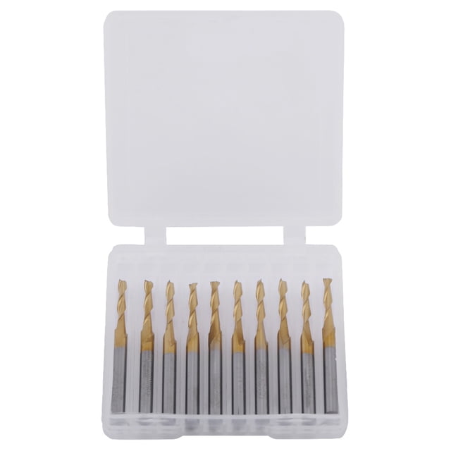 Nimoa Fresa de extremo de flauta doble con vástago de 1/8 ", diámetro de borde de fresado de 2 mm