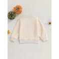 thumbnail image 4 of Wassery Infant Baby Girls Boys Halloween Sweaters Long Sleeve Crew Neck Pumpkin Print Loose Knitted Pullovers 6M 12M 18M 24M 3T 4T Toddler Fall Winter Warm Clothes, 4 of 8