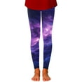 thumbnail image 4 of Shadoumai Girls Starry Sky Print Athletic Slim Fit Stretch Casual Pants For Play Everyday Wear Comfortable Leggings, 4 of 5