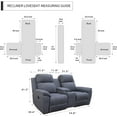 thumbnail image 6 of Easy-Going Loveseat Recliner Cover with Console, Reversible Couch Cover for Living Room, Split Sofa Cover for Each Seat with Elastic Straps for Kids, Dogs, Pets(2 Seater, Wine/Beige), 6 of 7