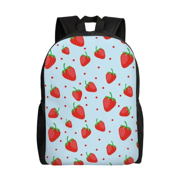 Fotbe Strawberry Mochila de Viaje para Laptop, Mochila Ejecutiva Delgada y Resistente 15.6"