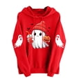 thumbnail image 6 of Cmtiyu Halloween Hoodies for Women, Baggy Ghosts Printing Long Sleeve Drawstring Pullover Sweatshirts, Casual Party Hoodies With Pocket, S-2XL, 6 of 7