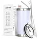 thumbnail image 1 of Vaso Térmico de Acero Inoxidable, Easytao Taza Termica Frio y Caliente para Cafe con Tapa y Popote, Cepillo de limpieza, Termo Infusor de Vacío Doble para Hombre, Mujer, Regalo (20oz/590ml, Blanco, 1 of 3