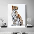 thumbnail image 4 of Mudket Minimalist Wild Leopard Framed Canvas Wall Art, Classic Cheetah Print Animal Wall Art for Modern Living Room, Office, Bedroom Indoor Decor, Ready to Hang - 40"L x 28"W, 4 of 10