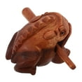 thumbnail image 6 of Clispeed 1 Set Wooden Frog Instrument Decor Lifelike Frog Figurine for Practice with Fun Musical Instrument, 6 of 8