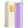 thumbnail image 1 of Onebttl 20oz Skinny Stainless Steel Tumbler with Straw Lid-Light  Purple, 1 of 5