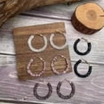 thumbnail image 4 of Rhinestones Crystal Pave Round Circle Hoop Earrings Women Summer Jewelry Gifts, 4 of 8