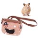 thumbnail image 2 of Bolsa saliente para hámster, franela de café, portátil, transpirable, bolsa transportadora para mascotas, probada y confiable, 2 of 8