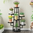 thumbnail image 3 of Tribesigns 7 Tier Plant Stand Indoor, Tall Plant Shelf for Multiple Plants, Wooden Corner Plant Pots Holder Rack Flower Stand Shelf Planter Organizer for Living Room Balcony Garden, Black, 3 of 8