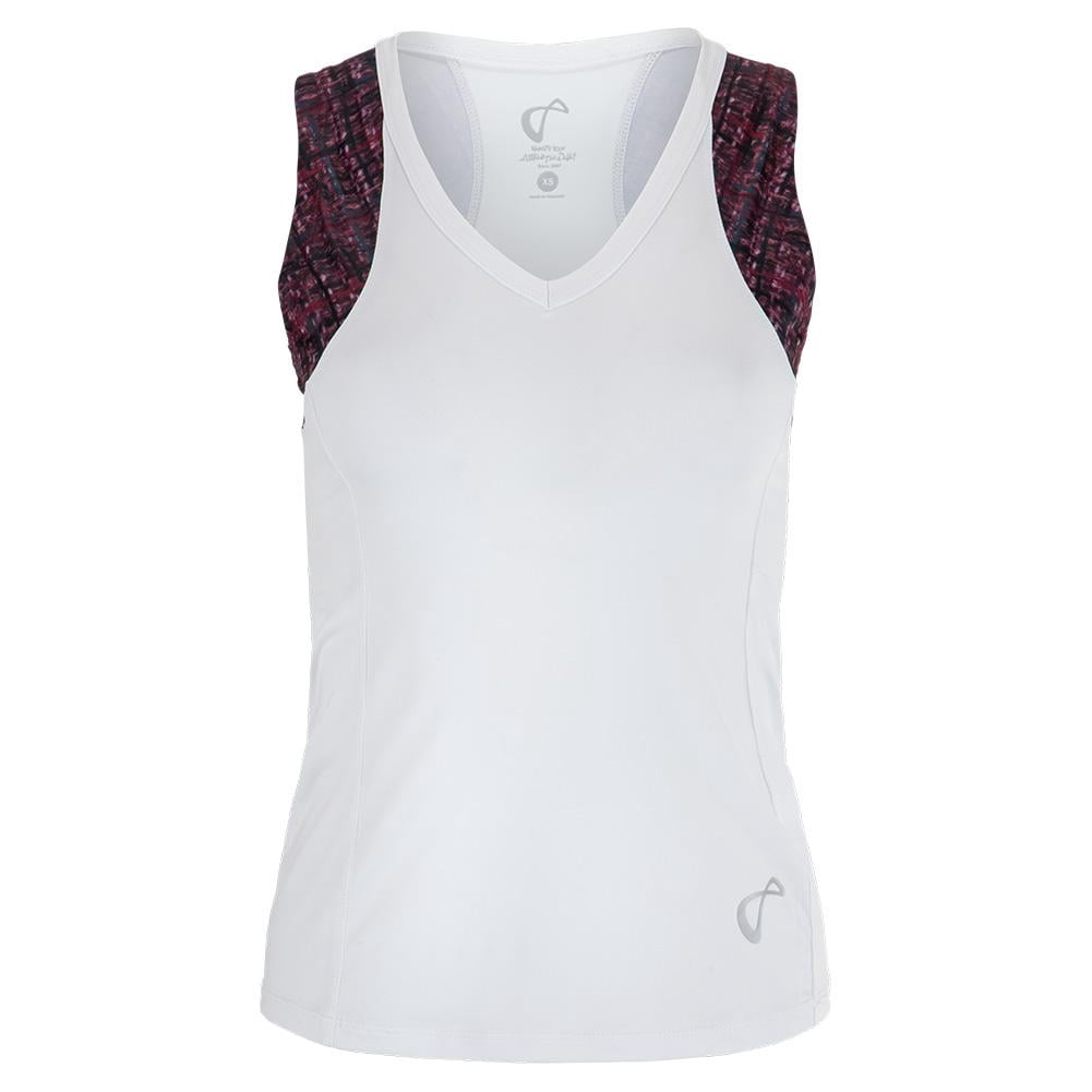 https www walmart com ip athletic dna women s baseline v neck tennis tank white and garnet hatch 872276391