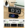 thumbnail image 5 of Loud Alarm Clock for Heavy Sleepers with 3-Level Vibration, Dual Alarm, USB Charger, Large Numbers, 5 of 6