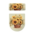 thumbnail image 5 of HELLHERO Sunflower Pattern Toilet Lid Cover and Toilet Tank Lid Cover & Toilet Cover Set with Adjustable Polyester Fabric for Reusable, Non-Slip, 5 of 8