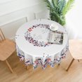 thumbnail image 2 of USA Flag Tablecloth Round American Stars Butterflies Circle Table Cloth 60 Inch 4th of July Memorial Day Patriotic Heat Resistant Reusable Table Cover for Holiday Kitchen Dinning Party Decor, 2 of 6