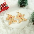 thumbnail image 5 of MYCUTEY Christmas Gingerbread Man Dangle Earrings For Women Glitter Yellow Acrylic Earrings Jewelry Gift, 5 of 11