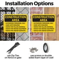 thumbnail image 3 of (2 Pack) Construction Area Authorized Personnel Only Hard Hats Required OSHA Caution Sign, 3 of 8