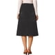thumbnail image 3 of Falda midi A-Line para mujer INSPIRE CHIC, con botones en la parte frontal, de cintura alta, falda de mezclilla negra talla S, 3 of 6