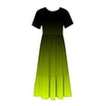 thumbnail image 6 of ibuvkizy Casual Dress for Women 2025,Summer Fashion Maxi Tiered Dress Crewneck Solid Color Short Sleeve Comfortable Loose Long Dress with Pockets Beach Sundresses Yellow,Sizes S-2XL, 6 of 7