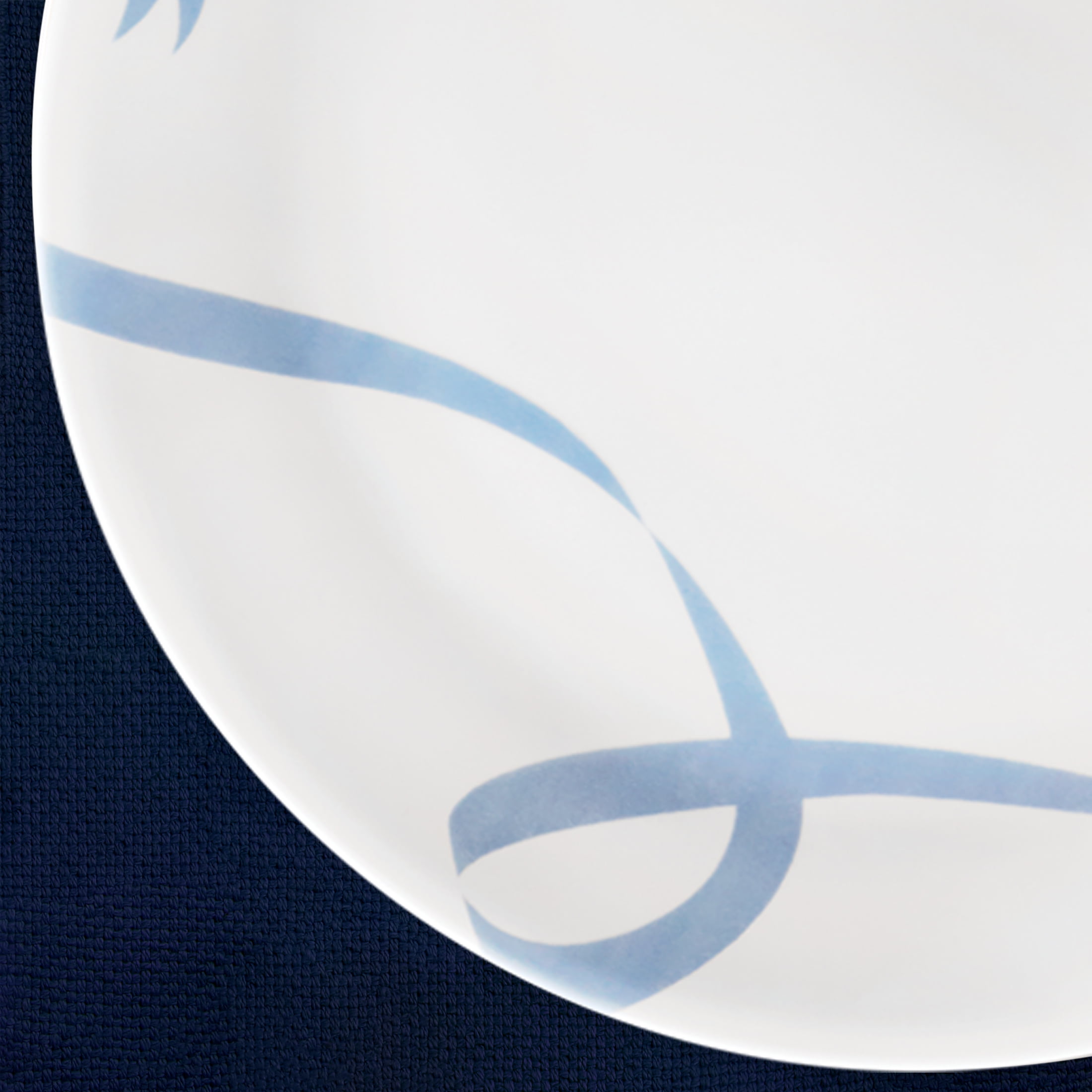 (2 pack) Corelle Blue Ribbons 10.3" Glass Dinner Plate