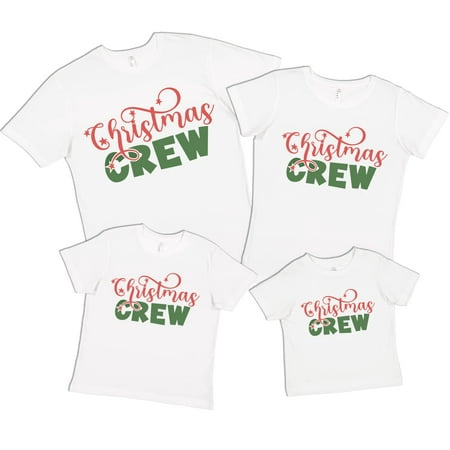 

7 ate 9 Apparel Matching Family Merry Christmas Shirts - Christmas Crew Stars White T-Shirt 4T