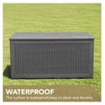 thumbnail image 4 of SONGMY 100 Gallon Waterproof Large Resin Deck Box Indoor Outdoor Lockable Storage Container for Patio Furniture Cushions Garden Tools (100 Gallon, Grey), 4 of 8