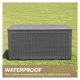 thumbnail image 4 of KWUXIN 100 Gallon Waterproof Large Resin Deck Box Indoor Outdoor Lockable Storage Container for Patio Furniture Cushions Garden Tools (100 Gallon, Grey), 4 of 5