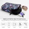 thumbnail image 5 of SEANATIVE Double Glasses Case for Women Men, Neoprene Zipper Eyeglass Pouch Water-Resistant Scratch-Proof Lightweight Travel Glasses Bag for Eyeglasses Sunglasses, Hippie Lotus Flower Blue Violet, 5 of 7