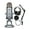Silver, variant on BLUE Microphones Yeti Blackout USB Microphone with Knox Gear Stand, Studio Headphones and Pop Filter