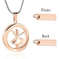 thumbnail image 2 of Circle of Life Urn Necklace for Ashes Ballet Urn Necklaces Cremation Urns Pendant Eternity Memorial Necklaces Stainless Steel Keepsake for Women, 2 of 7