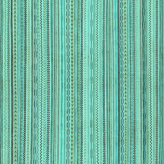 Ahgly Company Indoor Square Abstract Light Blue Modern Area Rugs, 5' Square