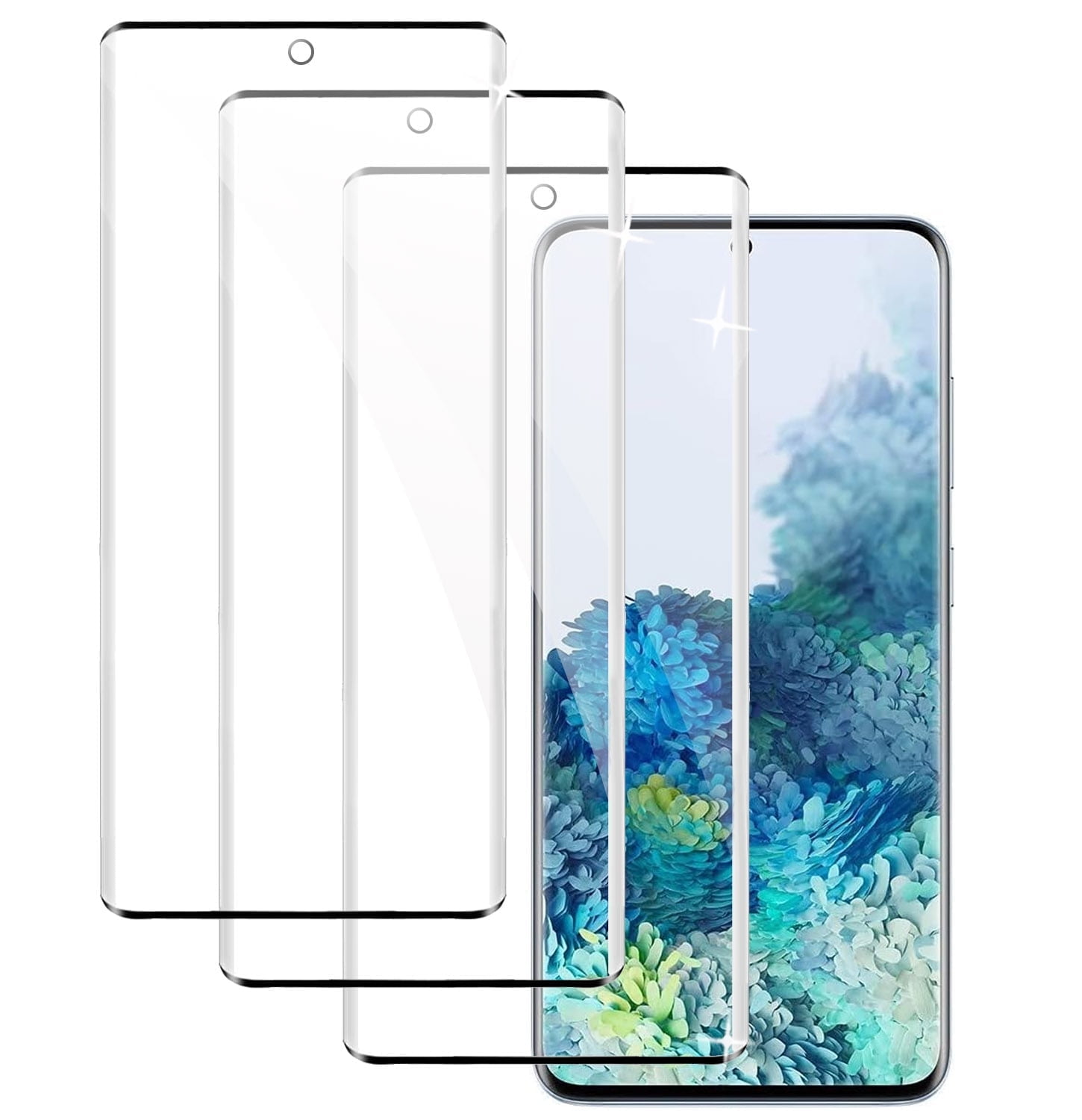 ZYQEEE [3 Pack] Clear Tempered Glass Screen Protector Compatible for Samsung Galaxy S20 6.2-inch, Scratch Resistant, Easy Install, Bubble-Free