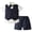 White, variant on Baby Boys Summer Suits 2 Pack Sets Short Sleeve Wedding Ring Bearer Outfits 4Pcs Graduation Dress Vest Shirt Bowtie Shorts Set (1-8Y)